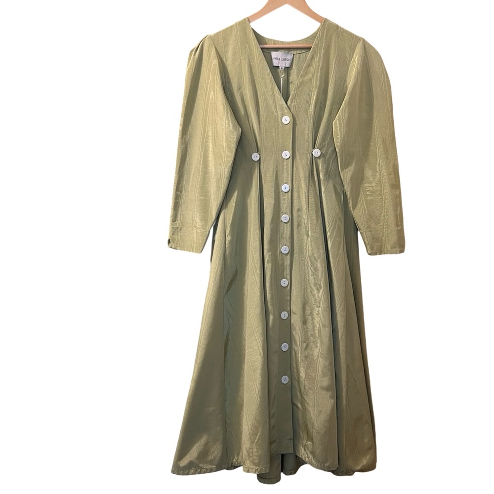 Nikki Chasin Dress Richter Button Midi Sz 2 — image 3 of 8